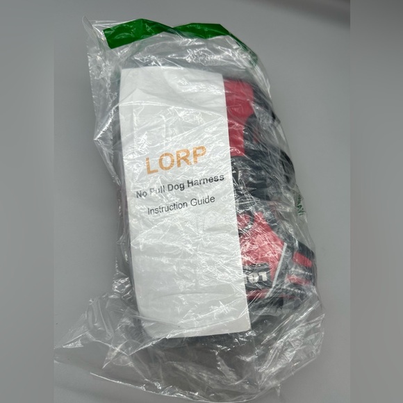 Dog No Pull Harness and Leash Set Black w Red Size Med - Picture 7 of 7